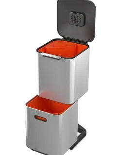 Joseph Joseph Totem Compact Bin 40L in Stainless Steel