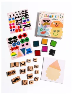 Journey of Something Cool Faces Wooden Stamp Kit