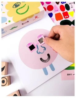 Journey of Something Cool Faces Wooden Stamp Kit