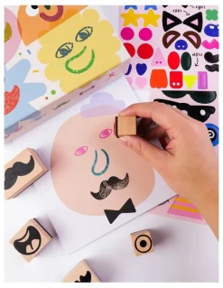 Journey of Something Cool Faces Wooden Stamp Kit