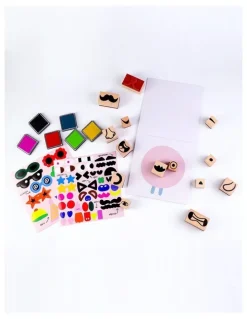Journey of Something Cool Faces Wooden Stamp Kit