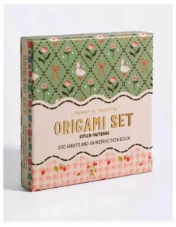 Journey of Something Kitsch Patterns, 200 Sheets With Metallic Accents Origami Set