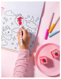 Journey of Something 32 Tear-Away Pages With 8 Markers Kawaii Club Colouring Kit