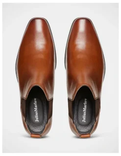 Julius Marlow Kick Cognac Chelsea Boot in Brown