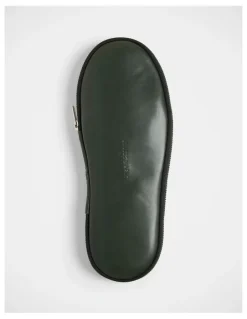 Julius Marlow Travel Leather Slipper in Green