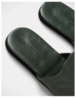 Julius Marlow Travel Leather Slipper in Green