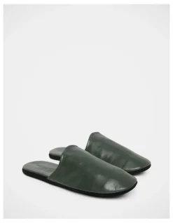 Julius Marlow Travel Leather Slipper in Green