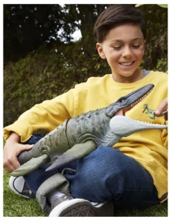 Jurassic World Rebirth Bite And Blast Mosasaurus Action Figure Mini Dilophosaurus