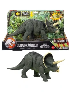 Jurassic World Reimagined Real Feel Triceratops Roaring Dinosaur