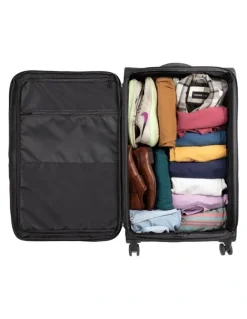 Kadi Cloud Check-in Large Soft Side Suitcase in Charcoal