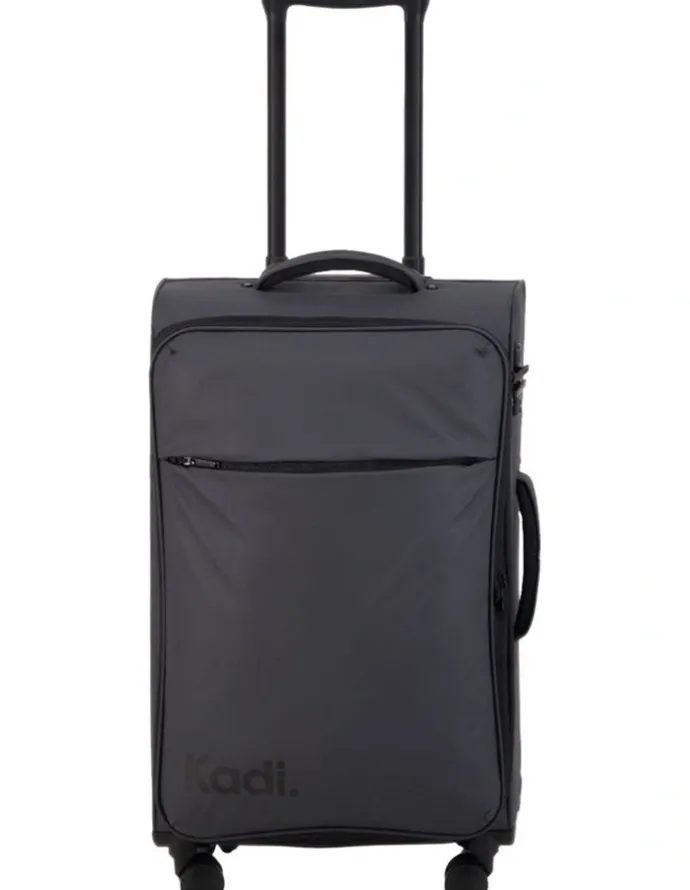 Kadi Cloud Check-in Medium Soft Side Suitcase in Charcoal