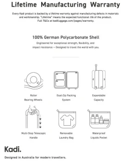 Kadi Hardshell Check-In Large Suitcase in Light Trench