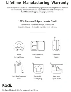 Kadi Large Check-in Suitcase 78.5cm in Pebble