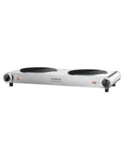 Kambrook Double Electric Hotplate White,Black