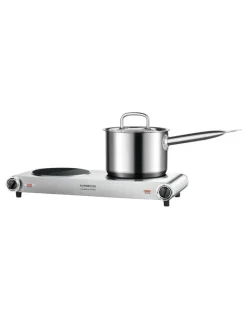 Kambrook Double Electric Hotplate White,Black