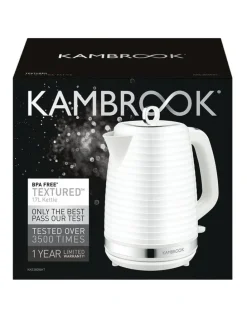 Kambrook Pour With Ease Kettle 1.7L KKE380WHT2IAN1 in White