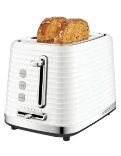 Kambrook Textured 2 Slice Toaster KTA220WHT2IAN1 in White