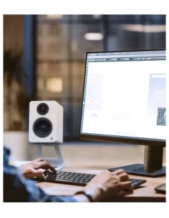 Kanto Kanto SE2W Elevated Desktop Speaker Stands for Small Speakers - Pair, White
