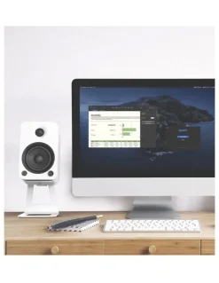 Kanto Kanto SE4W Elevated Desktop Speaker Stands for Midsize Speakers - Pair, White