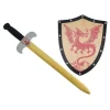 Kaper Kidz Wooden Medieval Sword & Shield Dragon Kids/Childrens Toy 3Y