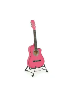 Karrera Acoustic Guitar Ideal Kids Gift 1/2 Size in Pink