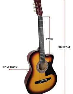 Karrera Acoustic Guitar 38inch in Brown