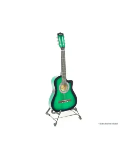 Karrera Childrens Acoustic Cutaway Wooden Guitar Ideal Kids Gift 1/2 Size Green