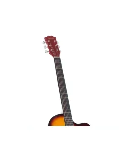 Karrera 40in Acoustic Cutaway Guitar Bag Strings Picks Winder Strap Sun-burst