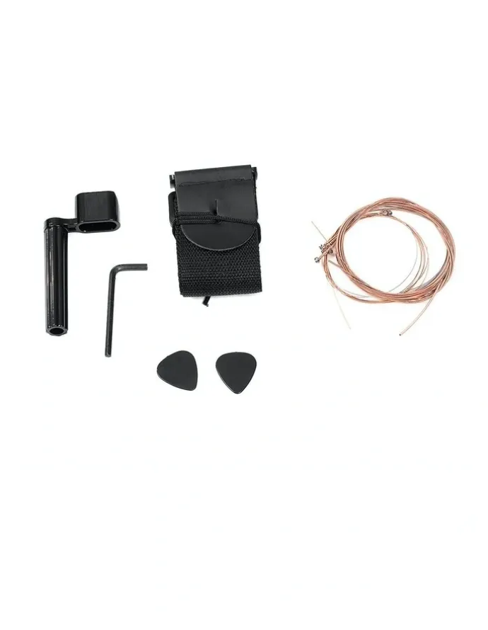 Karrera 40in Acoustic Cutaway Guitar Bag Strings Picks Winder Strap Sun-burst