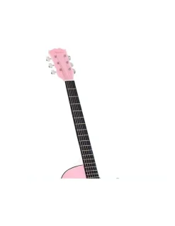 Karrera 40inAcoustic Cutaway Guitar Bonus Bag Strings Picks Winder Strap Pink