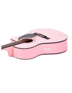 Karrera 40inAcoustic Cutaway Guitar Bonus Bag Strings Picks Winder Strap Pink