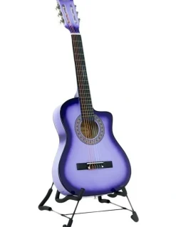 Karrera 38in Purple Burst Acoustic Guitar With Pick Guard Steel String Bag