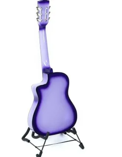 Karrera 38in Purple Burst Acoustic Guitar With Pick Guard Steel String Bag