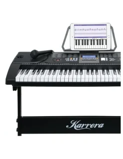 Karrera 61 Key Electronic Keyboard Teaching Piano Electric Music Stand Holder