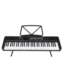 Karrera 61-Key Electronic Piano Keyboard With LED And Folding Stand CHJ-SD1 in Black