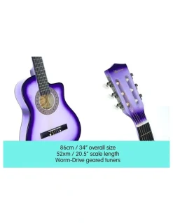 Karrera Purple Childrens Acoustic Guitar Ideal Kids Gift 1/2 Size
