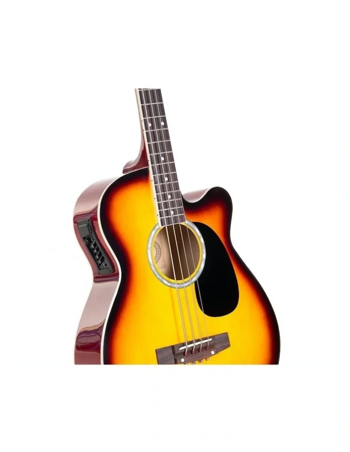 Karrera 4 String Acoustic Bass Guitar Electric Pickup Band Equalizer Sunburst