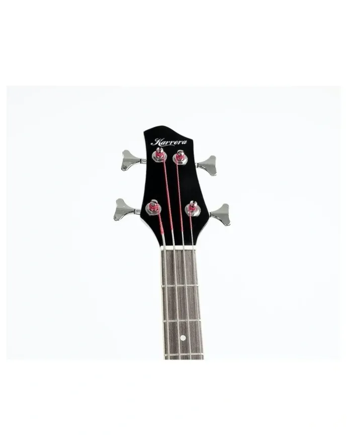 Karrera 4 String Acoustic Bass Guitar Electric Pickup 4 Band Equalizer Black