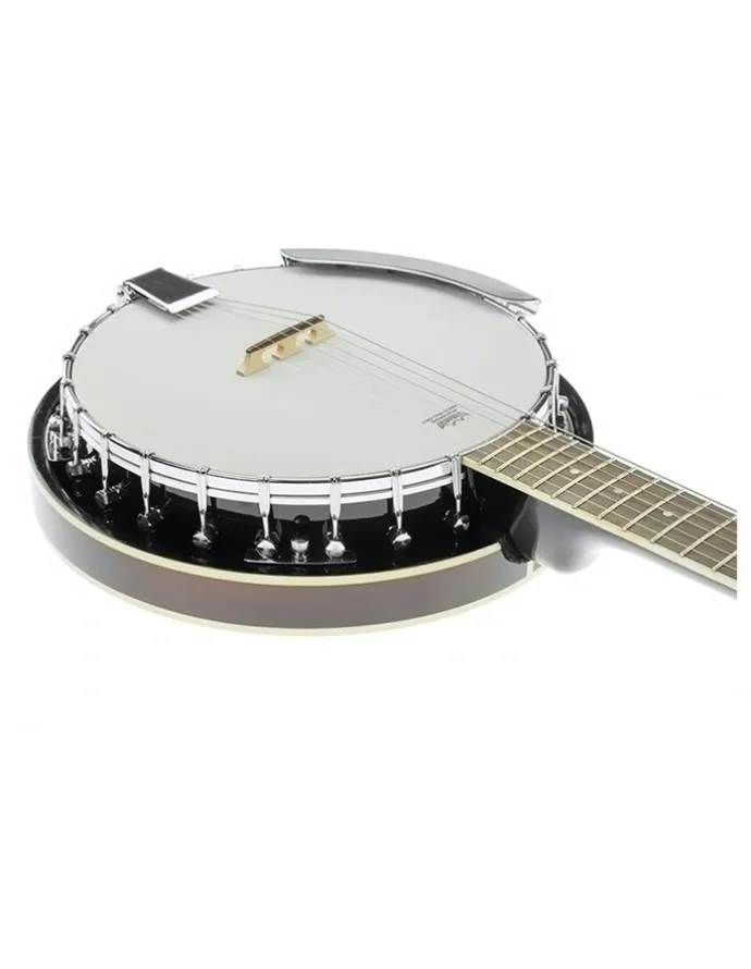 Karrera 6 String Bluegrass Resonator Banjo Gloss Black Brown
