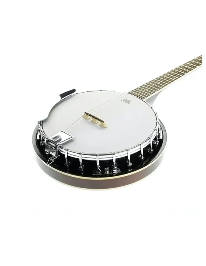 Karrera 6 String Bluegrass Resonator Banjo Gloss Black Brown