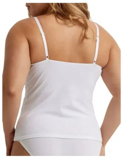 Kayser Cotton & Lace Camisole in White