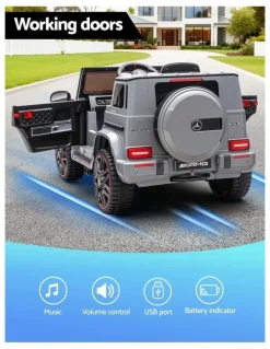 Keezi Kids Electric Ride On Car G63 Toy Cars Remote Control Grey