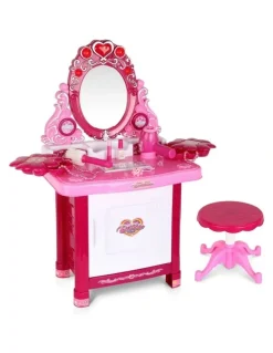 Keezi Kids Pretend Makeup Play Set Dressing Table Chair Girls Toys Children
