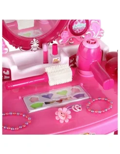 Keezi Kids Pretend Makeup Play Set Dressing Table Chair Girls Toys Children