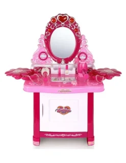 Keezi Kids Pretend Makeup Play Set Dressing Table Chair Girls Toys Children