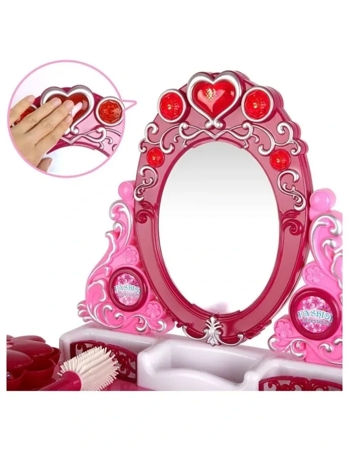 Keezi Kids Pretend Makeup Play Set Dressing Table Chair Girls Toys Children