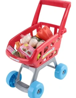 Keezi Kids Pretend Role Play Supermarket 24 Piece Playset Cash Register Trolley