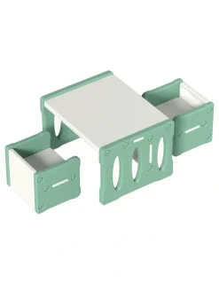 Keezi Kids Table and Chairs Set Hdpe in Green