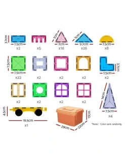 Keezi Magnetic Tiles Playset 100 Pieces