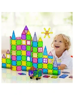 Keezi Magnetic Tiles Playset Gift 120 Pieces